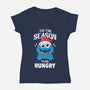 Hungry Monster-Womens-V-Neck-Tee-krisren28