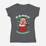 Cappy Xmas-Womens-V-Neck-Tee-Boggs Nicolas