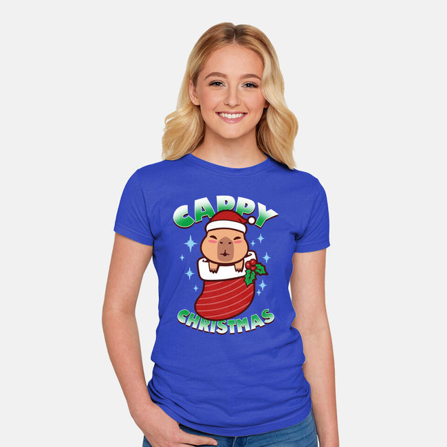 Cappy Xmas-Womens-Fitted-Tee-Boggs Nicolas