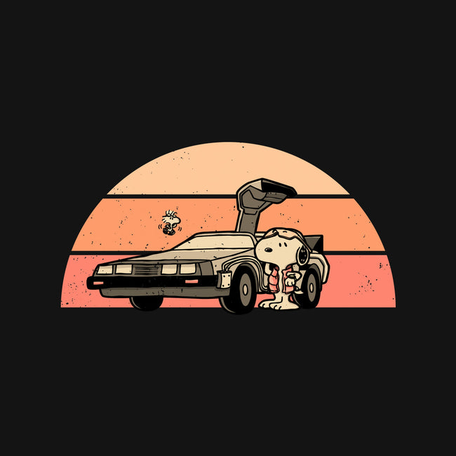 Outatime Beagle-Womens-V-Neck-Tee-retrodivision