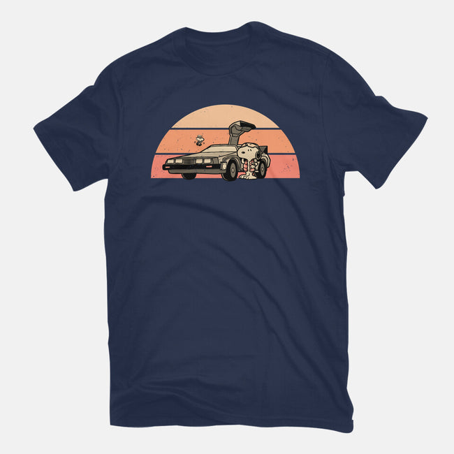 Outatime Beagle-Womens-Fitted-Tee-retrodivision