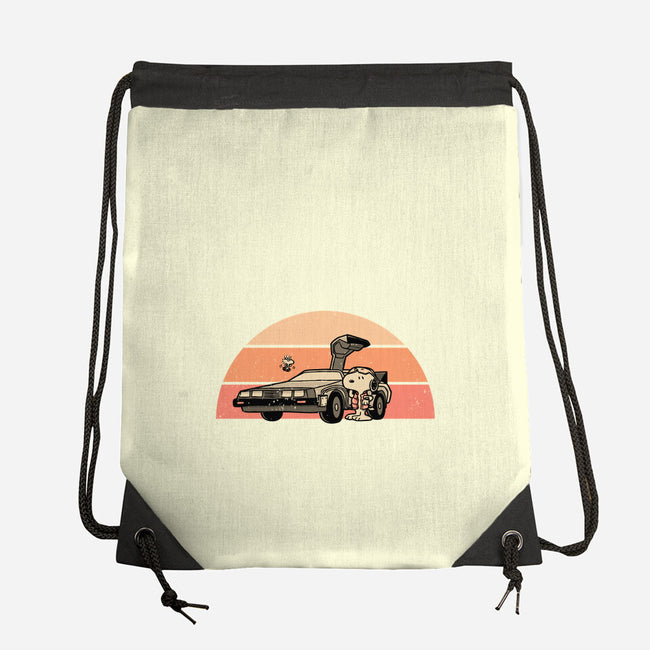 Outatime Beagle-None-Drawstring-Bag-retrodivision