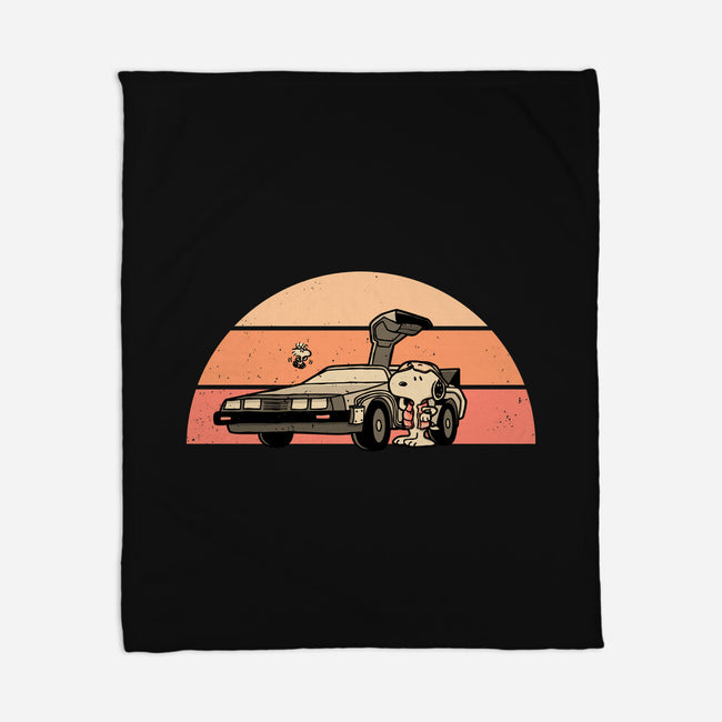 Outatime Beagle-None-Fleece-Blanket-retrodivision