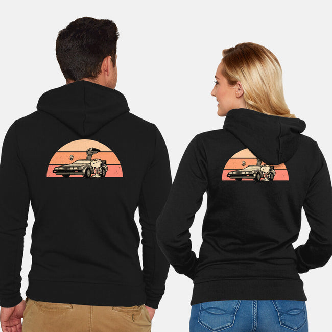 Outatime Beagle-Unisex-Zip-Up-Sweatshirt-retrodivision