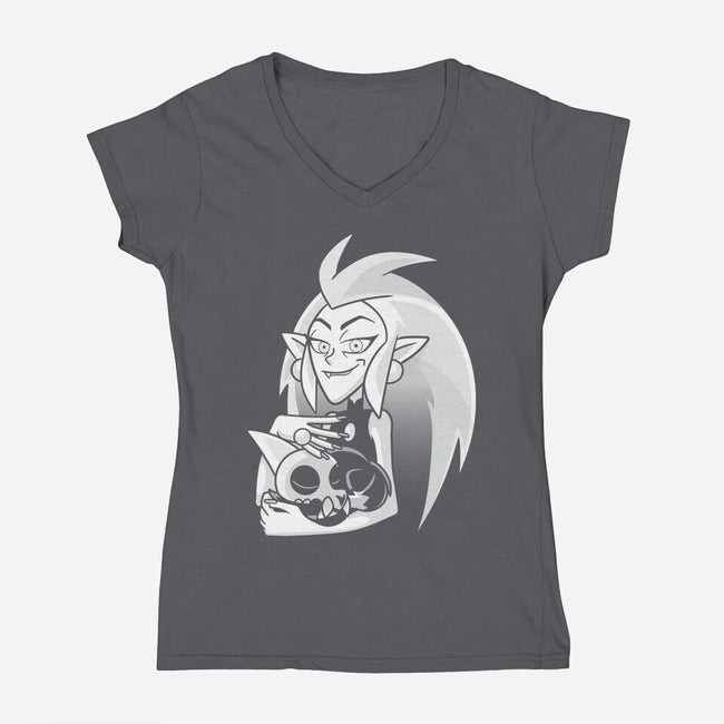 The Owlmother-Womens-V-Neck-Tee-jasesa