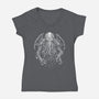 Great Old One Behind The Shadows-Womens-V-Neck-Tee-DrMonekers