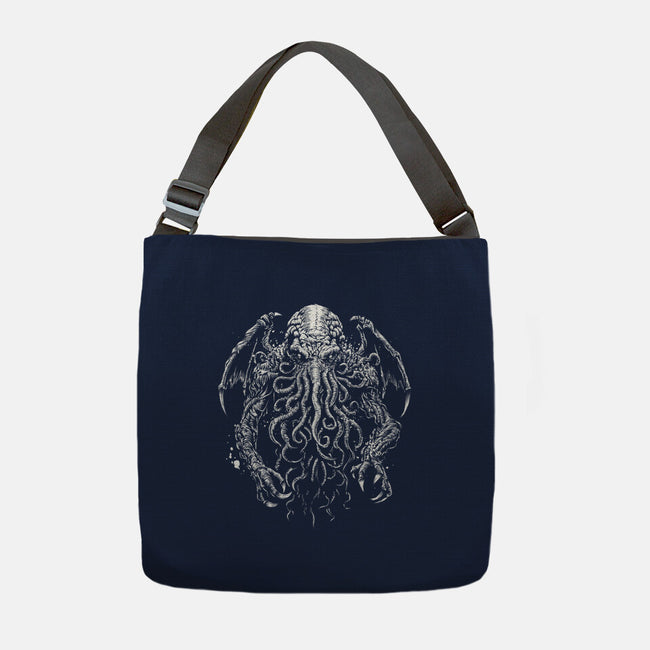 Great Old One Behind The Shadows-None-Adjustable Tote-Bag-DrMonekers