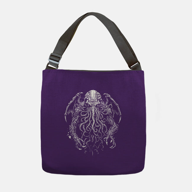 Great Old One Behind The Shadows-None-Adjustable Tote-Bag-DrMonekers