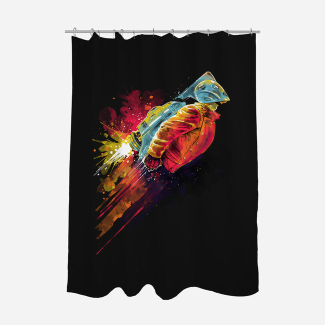 Human Rocket-None-Polyester-Shower Curtain-zascanauta