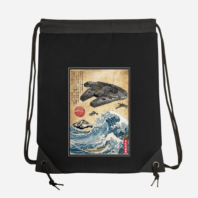 Rebels In Japan Woodblock-None-Drawstring-Bag-DrMonekers