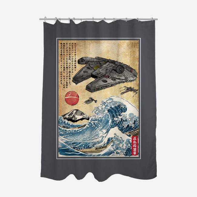 Rebels In Japan Woodblock-None-Polyester-Shower Curtain-DrMonekers