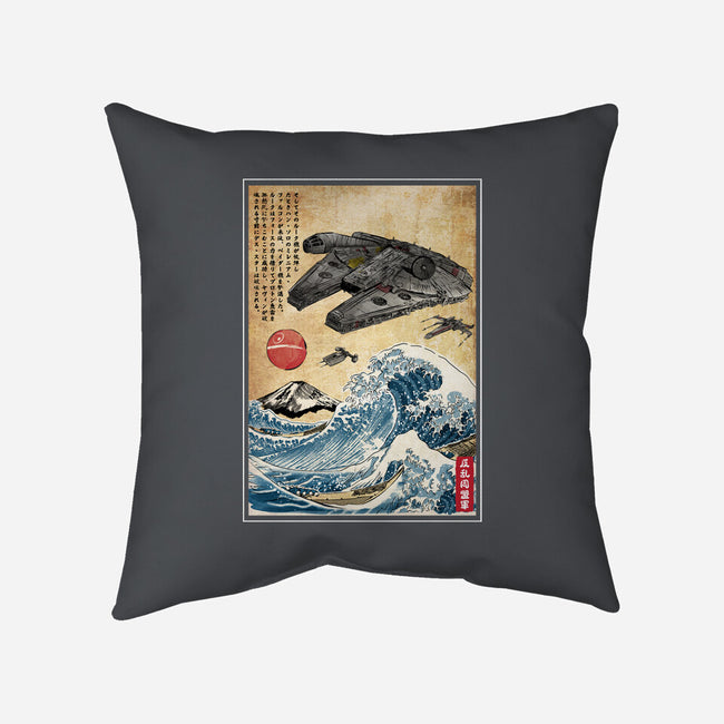 Rebels In Japan Woodblock-None-Removable Cover w Insert-Throw Pillow-DrMonekers