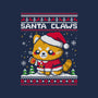 Santa Claws Cat-Womens-V-Neck-Tee-NemiMakeit