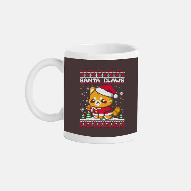 Santa Claws Cat-None-Mug-Drinkware-NemiMakeit