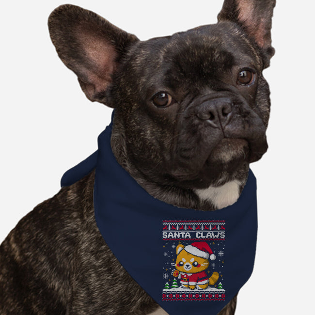 Santa Claws Cat-Dog-Bandana-Pet Collar-NemiMakeit