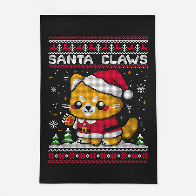 Santa Claws Cat-None-Outdoor-Rug-NemiMakeit