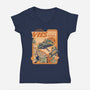 VHS Revenge-Womens-V-Neck-Tee-ilustrata