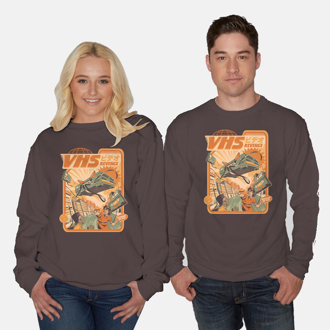 VHS Revenge-Unisex-Crew Neck-Sweatshirt-ilustrata