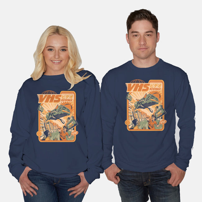 VHS Revenge-Unisex-Crew Neck-Sweatshirt-ilustrata