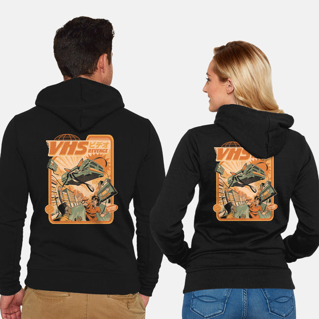 VHS Revenge-Unisex-Zip-Up-Sweatshirt-ilustrata