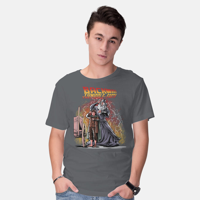 Back To The Middle-Earth-Mens-Basic-Tee-zascanauta