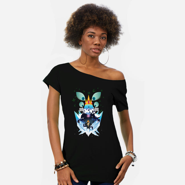 The Crown-Womens-Off Shoulder-Tee-SwensonaDesigns