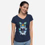 The Crown-Womens-V-Neck-Tee-SwensonaDesigns