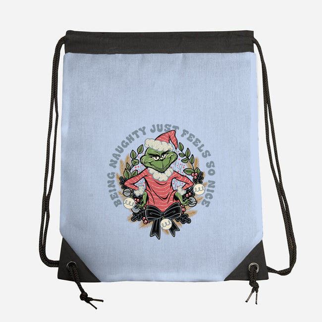 Naughty Grinch-None-Drawstring-Bag-momma_gorilla