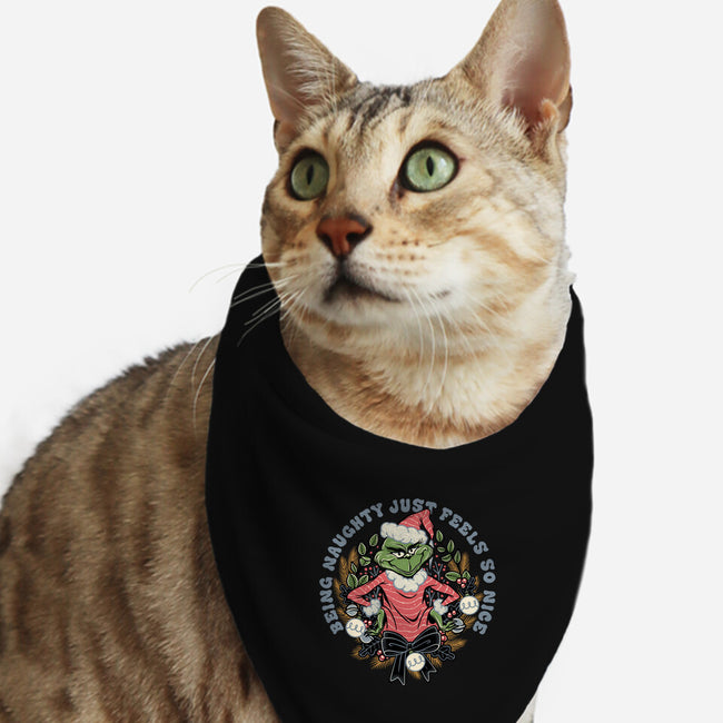 Naughty Grinch-Cat-Bandana-Pet Collar-momma_gorilla