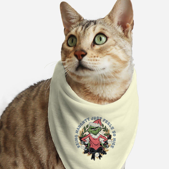 Naughty Grinch-Cat-Bandana-Pet Collar-momma_gorilla