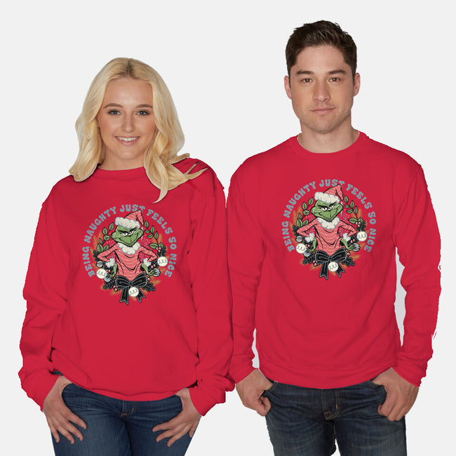 Naughty Grinch-Unisex-Crew Neck-Sweatshirt-momma_gorilla