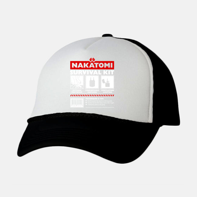 Nakatomi Survival Kit-Unisex-Trucker-Hat-rocketman_art