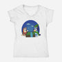 An Adventure With My Sister-Womens-V-Neck-Tee-nickzzarto