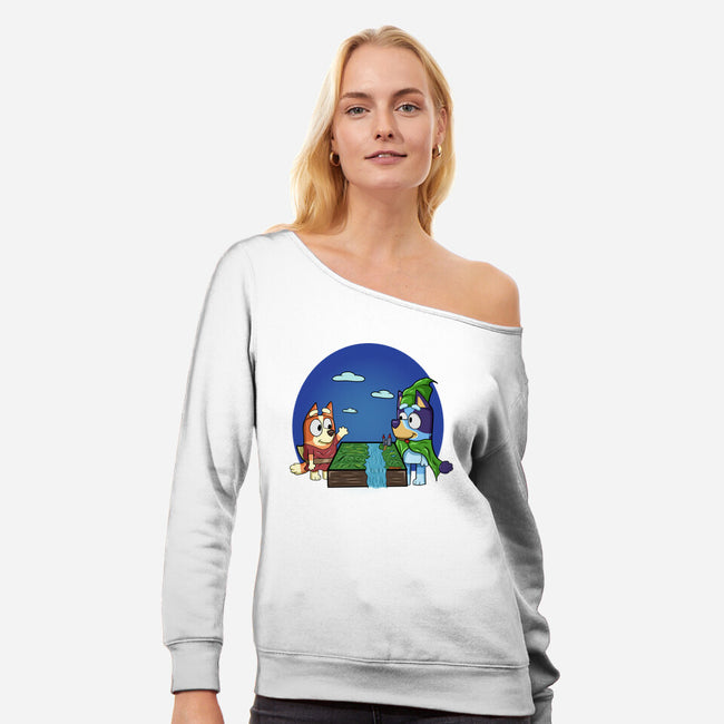 An Adventure With My Sister-Womens-Off Shoulder-Sweatshirt-nickzzarto