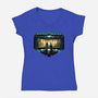 Temporal Mayhem-Womens-V-Neck-Tee-zascanauta