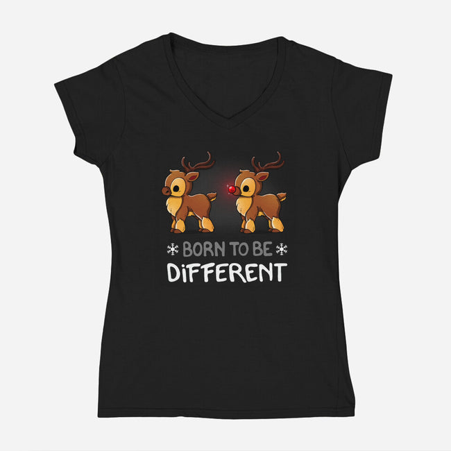 Born To Be Different-Womens-V-Neck-Tee-Vallina84