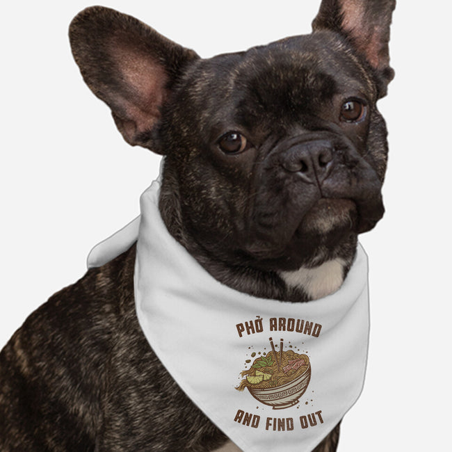 Pho Around And Find Out-Dog-Bandana-Pet Collar-kg07