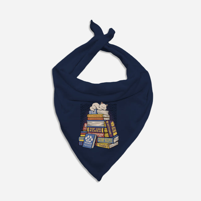 Cat Books Feline Library-Cat-Bandana-Pet Collar-tobefonseca