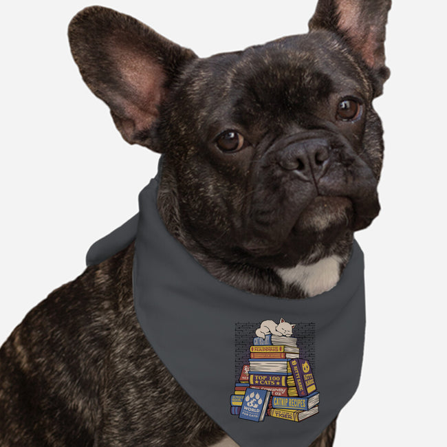 Cat Books Feline Library-Dog-Bandana-Pet Collar-tobefonseca