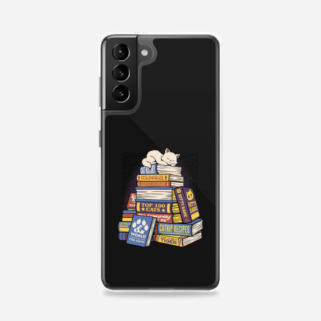 Cat Books Feline Library-Samsung-Snap-Phone Case-tobefonseca