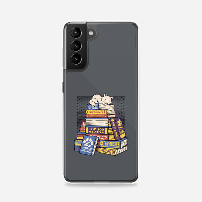 Cat Books Feline Library-Samsung-Snap-Phone Case-tobefonseca