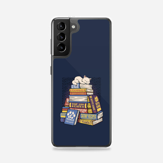 Cat Books Feline Library-Samsung-Snap-Phone Case-tobefonseca