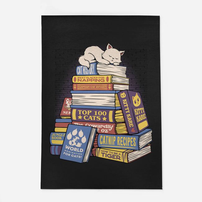 Cat Books Feline Library-None-Outdoor-Rug-tobefonseca