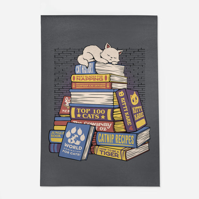 Cat Books Feline Library-None-Outdoor-Rug-tobefonseca