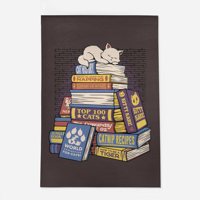 Cat Books Feline Library-None-Outdoor-Rug-tobefonseca