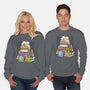 Cat Books Feline Library-Unisex-Crew Neck-Sweatshirt-tobefonseca