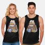 Cat Books Feline Library-Unisex-Basic-Tank-tobefonseca