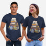 Cat Books Feline Library-Unisex-Basic-Tee-tobefonseca