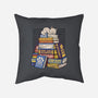 Cat Books Feline Library-None-Non-Removable Cover w Insert-Throw Pillow-tobefonseca