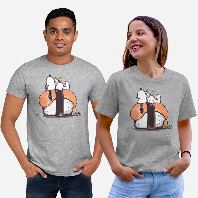 Sushi Friends-Unisex-Basic-Tee-retrodivision